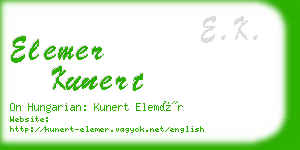 elemer kunert business card